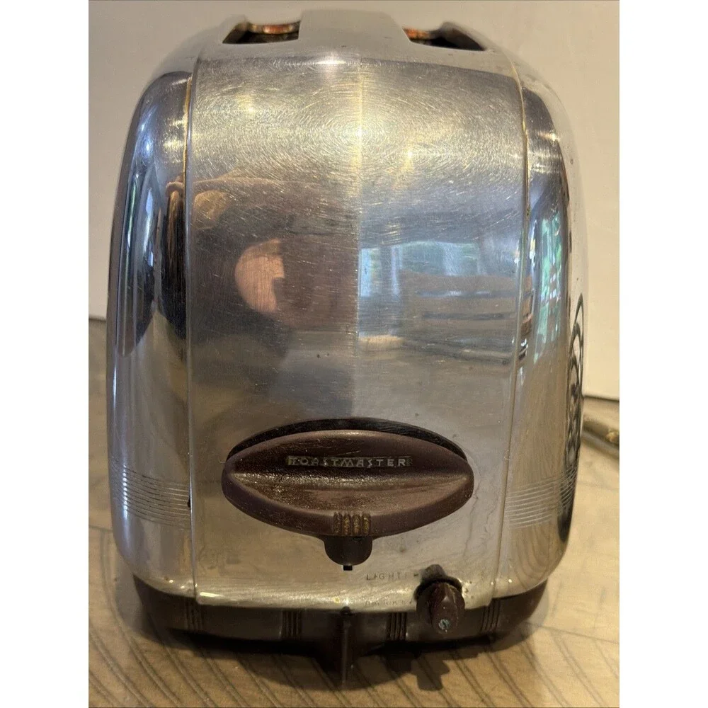 VTG Toastmaster Pop-Up Toaster IB12 Chrome 2 Slice MCM Retro Tested Works